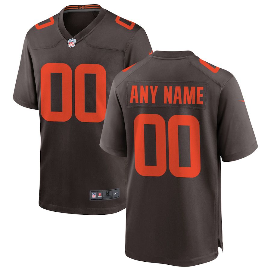 Cheap Men Cleveland Browns Nike Brown Alternate Custom Game NFL Jersey
